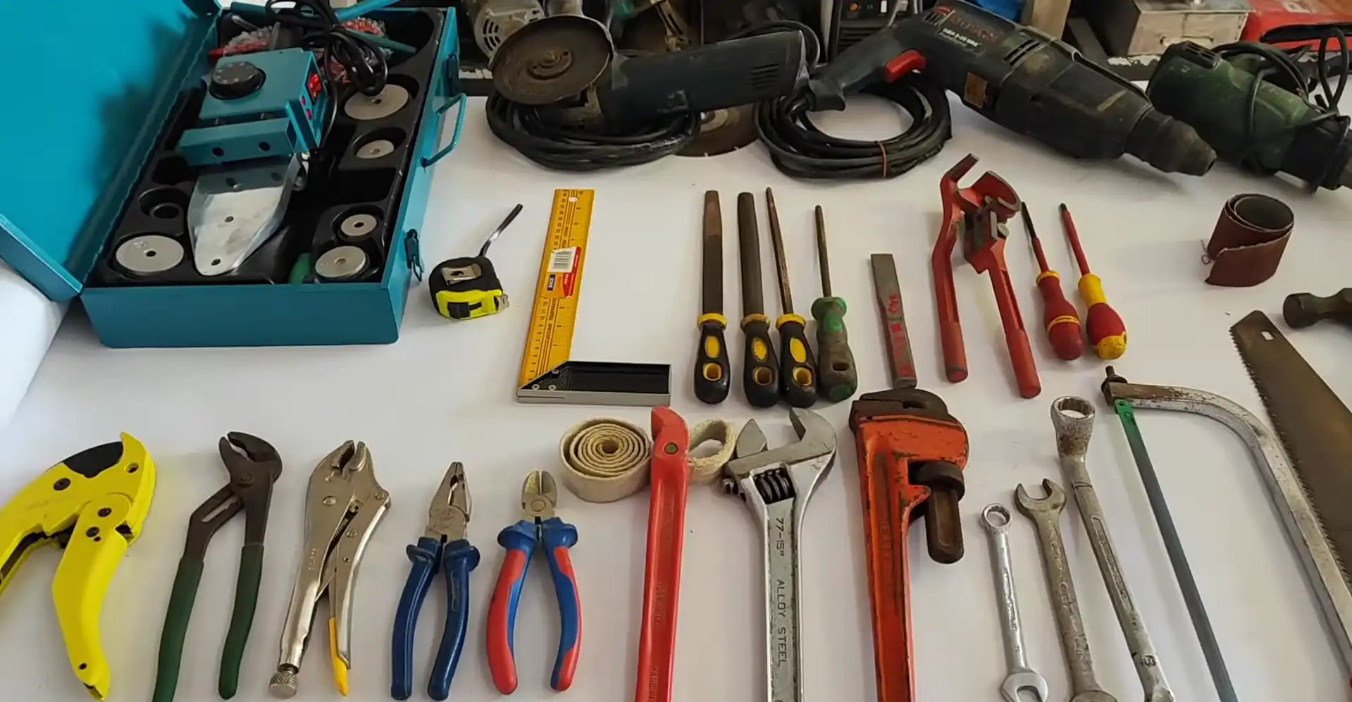 Collection of pipe repair and repiping tools used by Yuma plumbers
